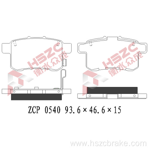 FMSI D1451 ceramic brake pad for Honda